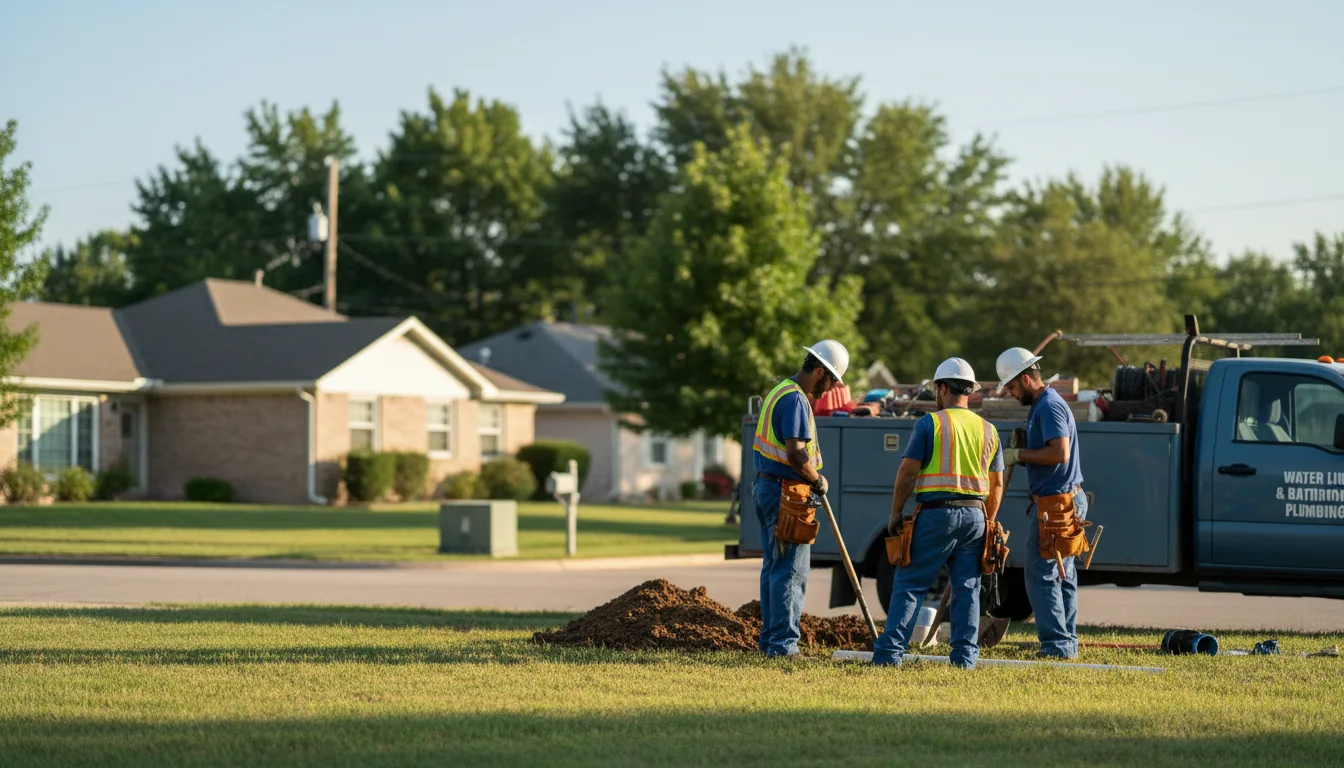 Residential water line and bathroom plumbing service in Wheelwright, MA